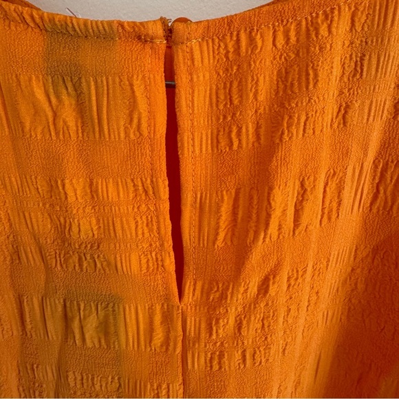 Vero Moda Curve NWT Orange Ruffled Hem 3/4 Bishop Sleeves women’s 20 Dress - Picture 4 of 10